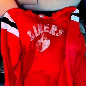 Niners ling sleeve tee red